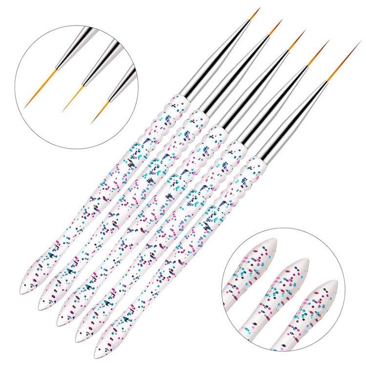 FULINJOY Nail Dotting Tools 10 Pcs Kit - 5 pcs Double-end Multicolor