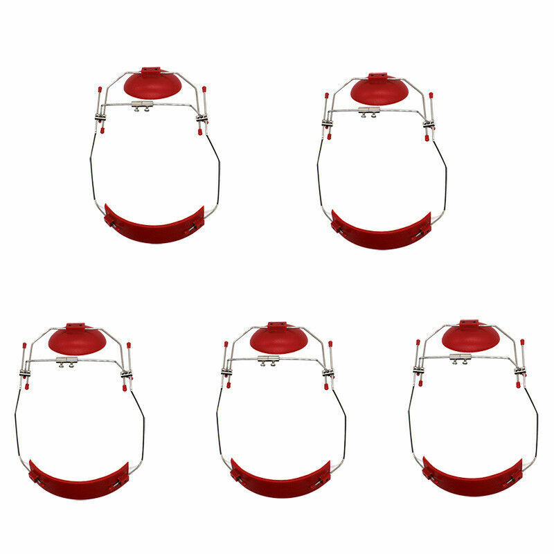 5Pcs Dental Orthodontic Adjustable Reverse-Pull Headgear Red Color
