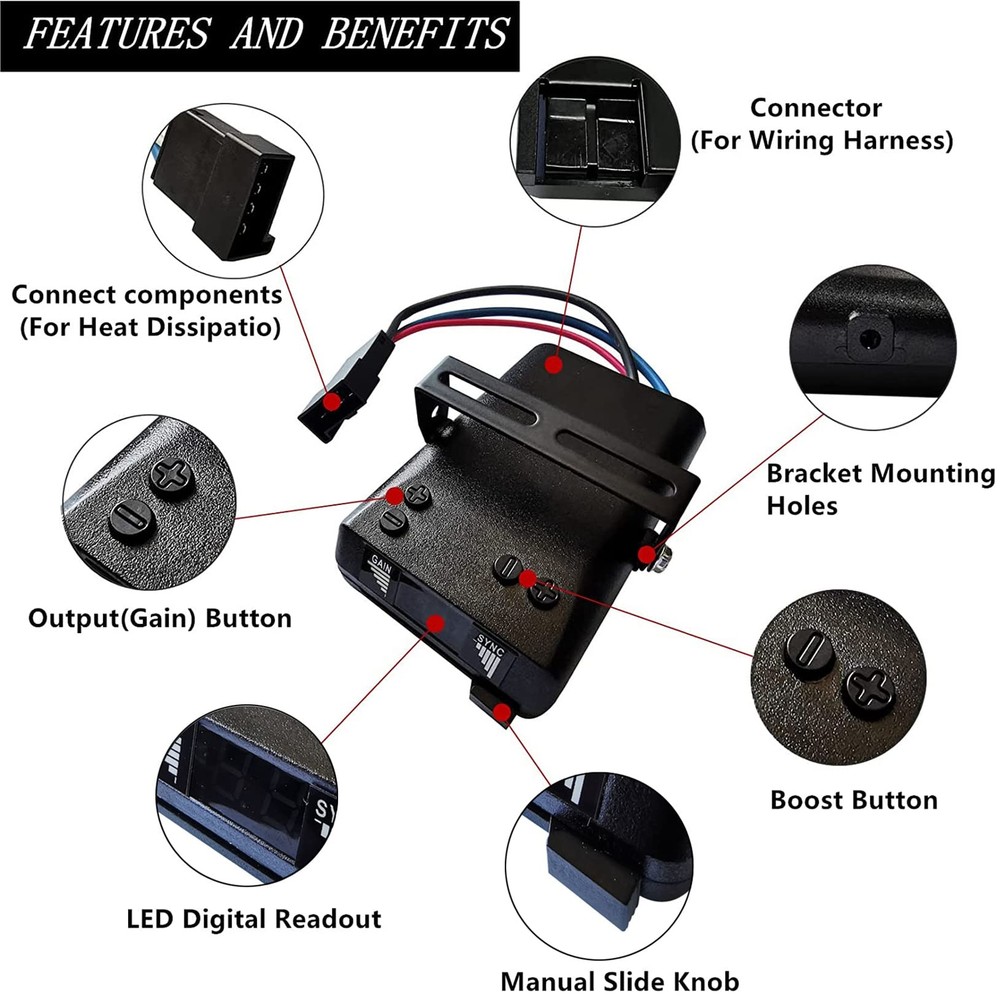 Brake Controller Digital Electric Trailer Brake Controller Easily Control Traile
