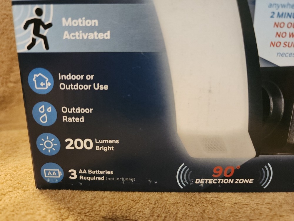 Lot of 2: Globe ARC LIGHT, motion sensor light, battery operated.