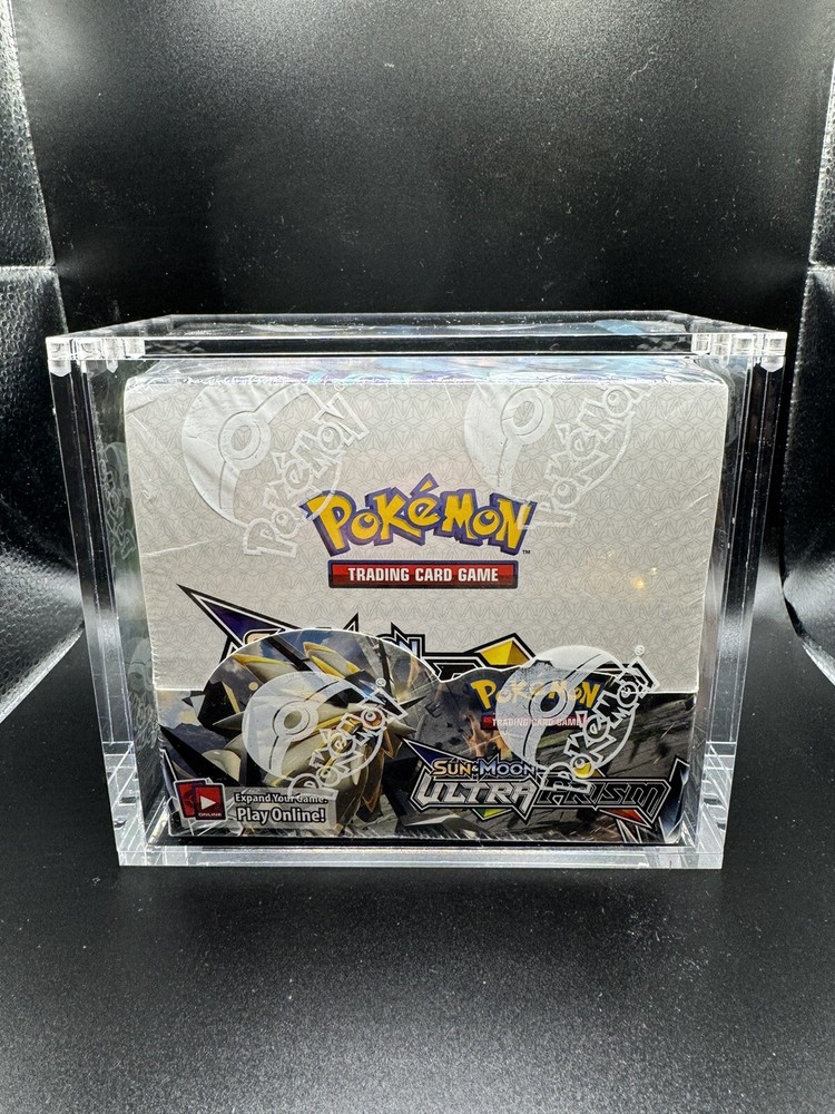Pokemon Booster Box Premium Acrylic Display Case Magnetic UV Protected Stackable