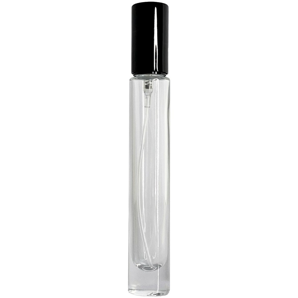 10ml 0.34oz Empty Perfume Cylinder Thick Glass Spray Bottle Black Atomizer