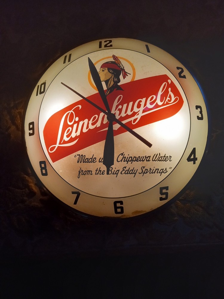 Leinenkugel's double bubble clock, Autographed tray, Signed Pitcher, Original!!
