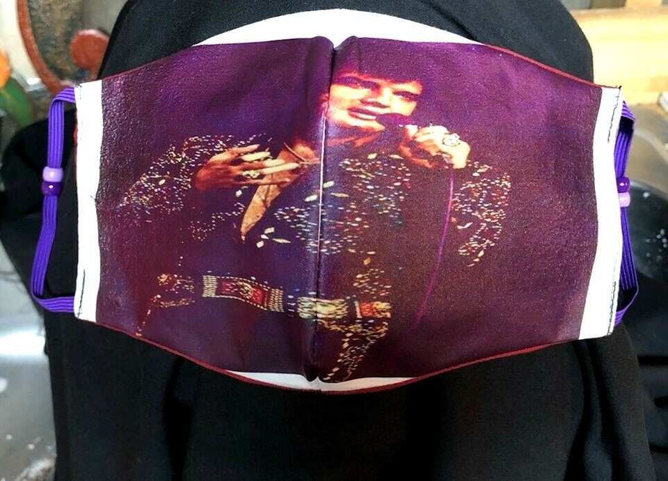 ***Elvis Sings***  REVERSIBLE Cotton Face mask (handmade)