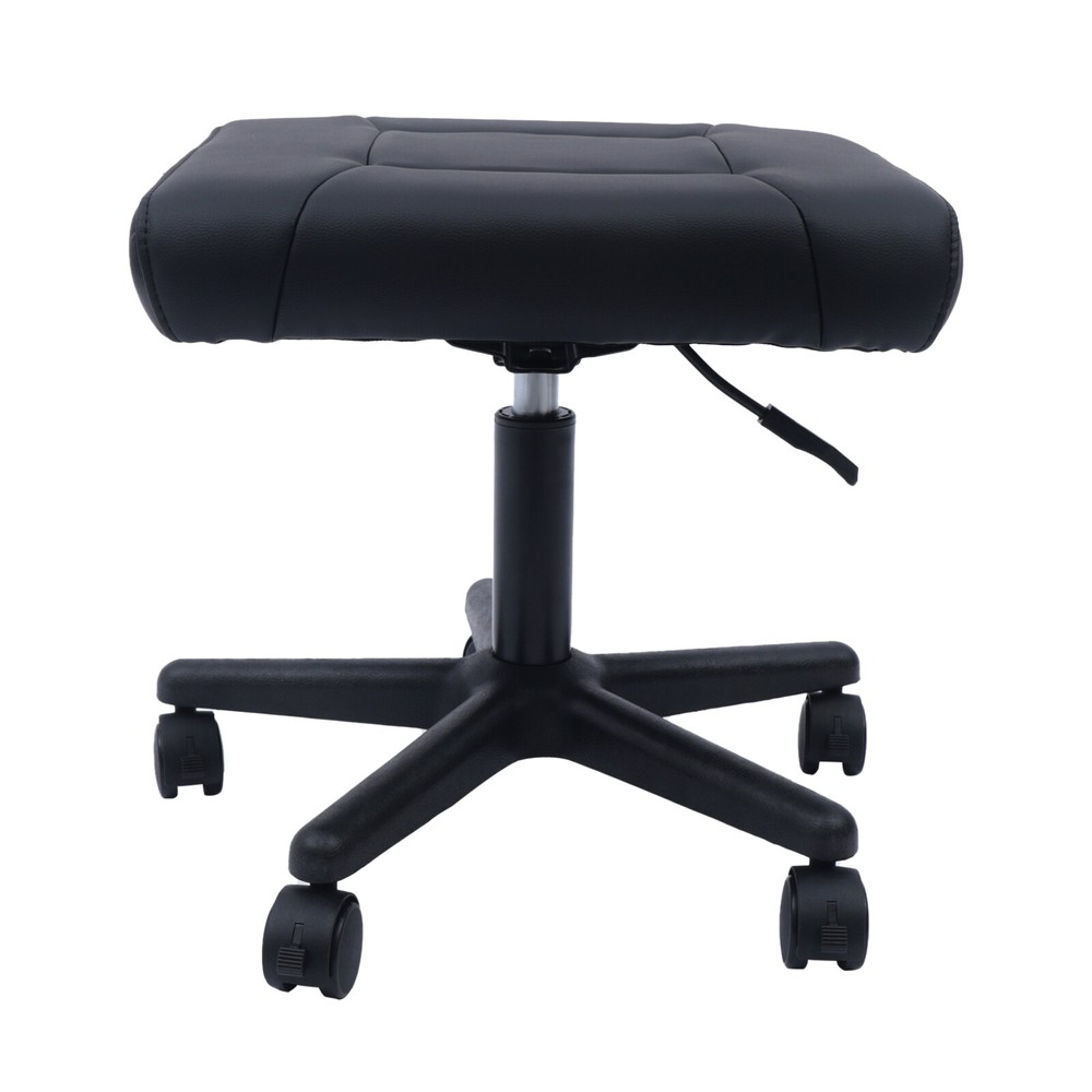 Adjustable Office Foot Stool with Wheels, Height Adjustable Rolling Leg Rest