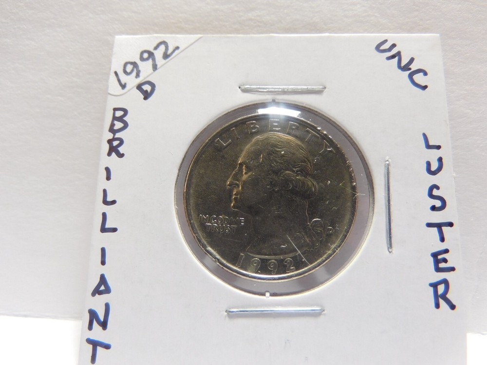 1992 D UNCIRCLATED  WASHINGTON QUARTER