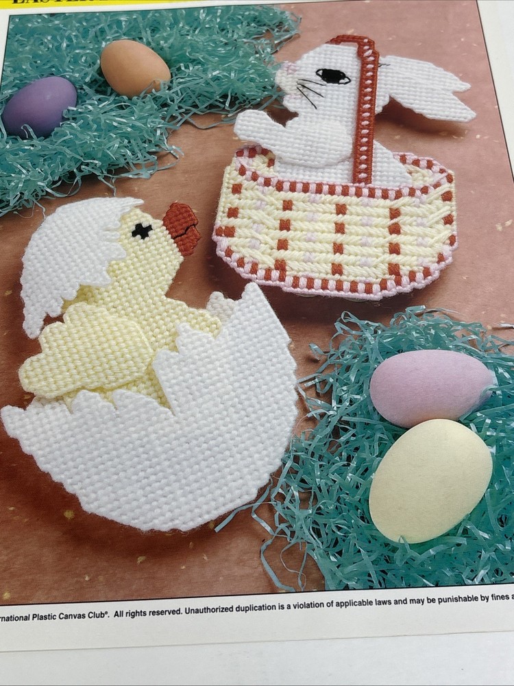 Easter Babies Chick Bunny Annie's Attic Plastic Canvas Pattern Page