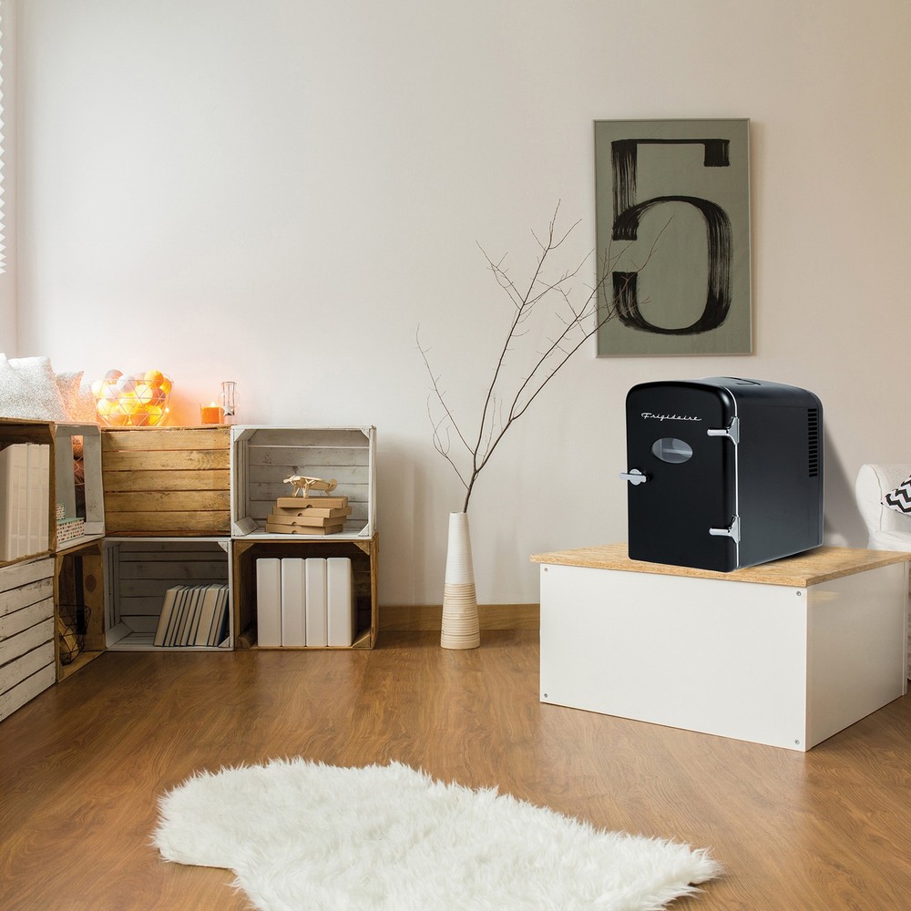 9-Can 48W Portable Retro Mini Refrigerator