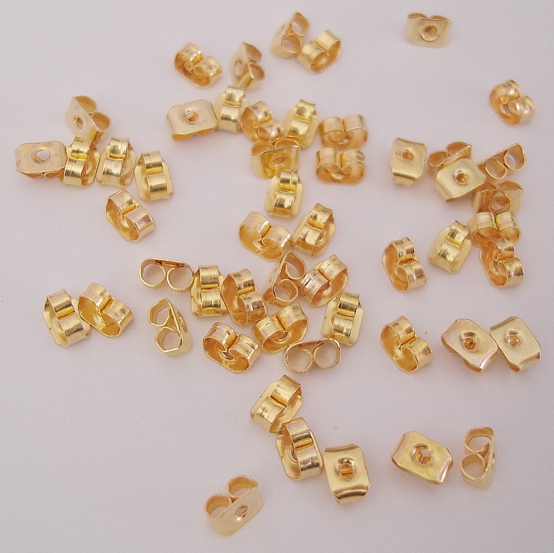 Butterfly Style Earstud Back Stoppers Gold Plated-100pcs.
