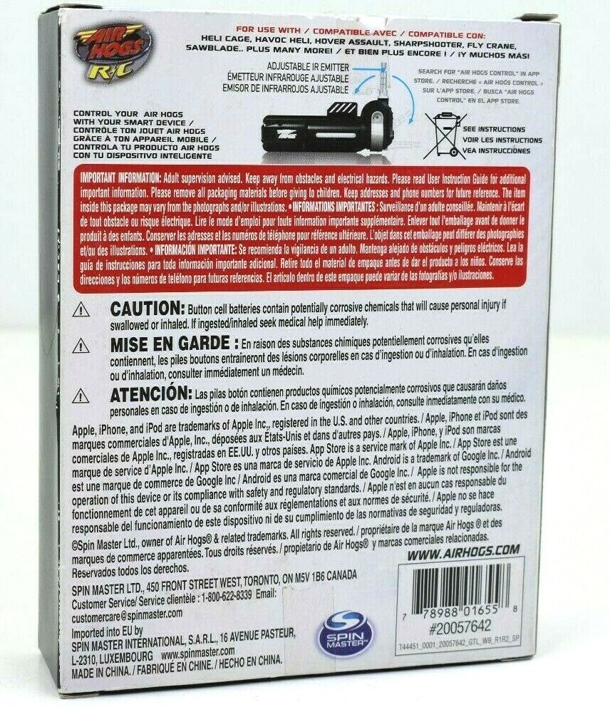 Air Hogs Link Remote Control Transmitter iOS Android Device RC Havoc Heli Cage