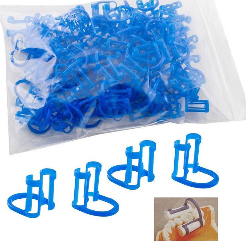 10Pcs Dental Disposable Cotton Rolls Holders Clip Isolate Teeth Clamp Plastic