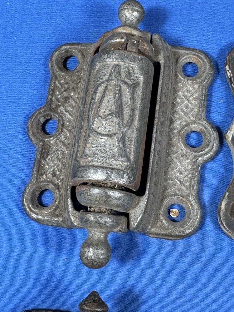 4 Different Spring Loaded Hinges, Full Working Condition, Screen Door Hardware