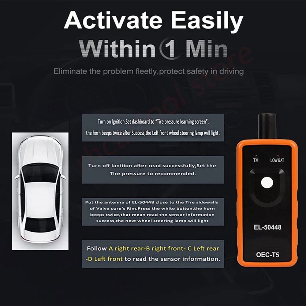 Car Tire Pressure Monitor System Reset Tool TPMS Programming Activation Tool ...