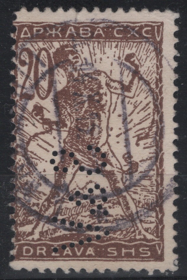 SHS YUGOSLAVIA Slovenia Chainbreakers 1919-1921 PERFIN