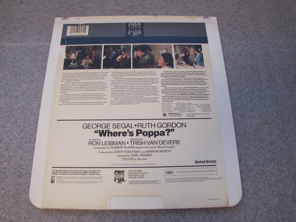 Where's Pappa, CED RCA SelectaVision VideoDiscs