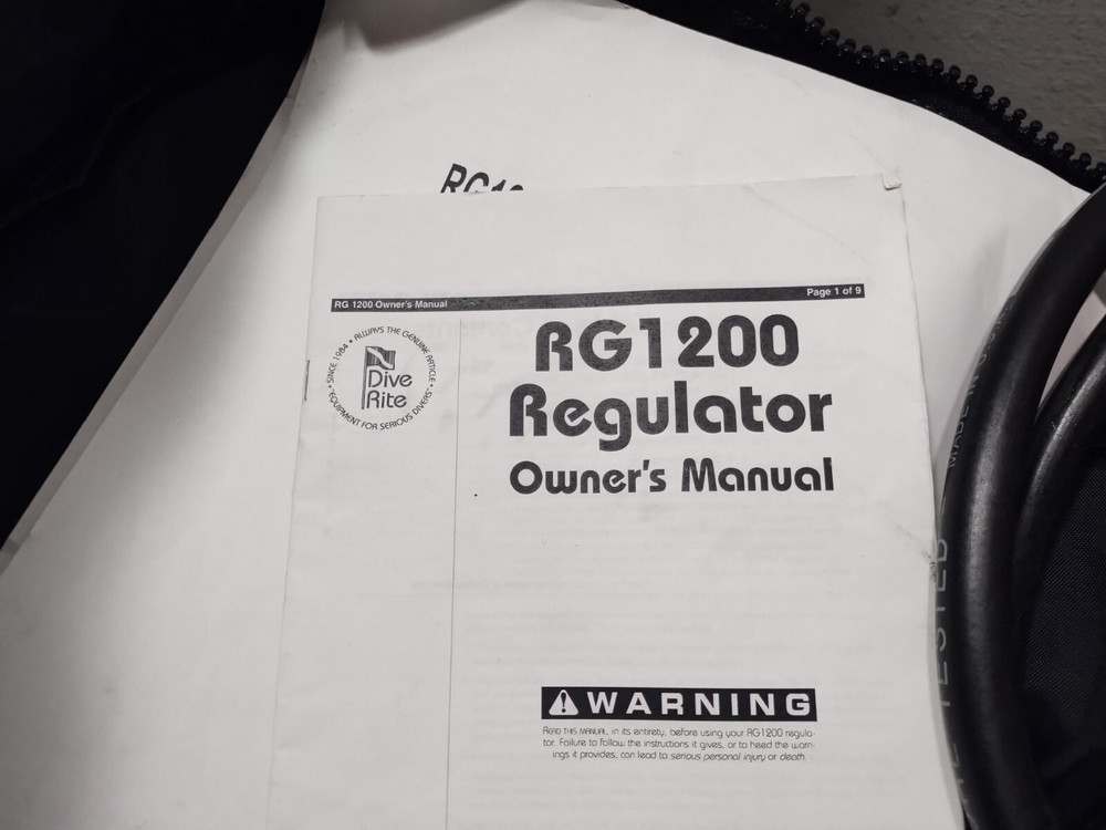 Dive Rite RG1200 Octopus Regulator System w/ Meter and Case **EUC