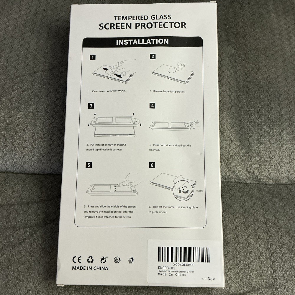 New Glass Screen Protector For Nintendo Switch 2, Easy Install Kit - 2 Pack