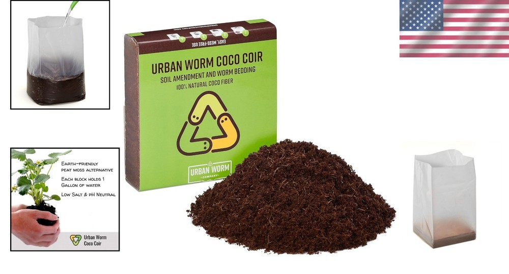 Versatile Coco Coir - Natural Soil Amendment & Bedding for 1 Gallon Applications
