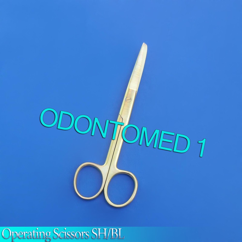 Operating Scissors Sharp/Blunt 5.5" Curved Full Gold Surgical Instruments