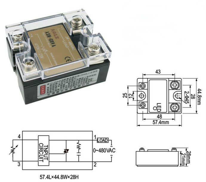 60A solid state control voltage AC voltage regulating relay ASH-60VA