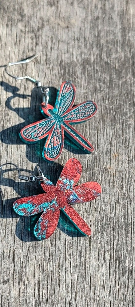 Unique dragonfly dangle earrings, 15 South