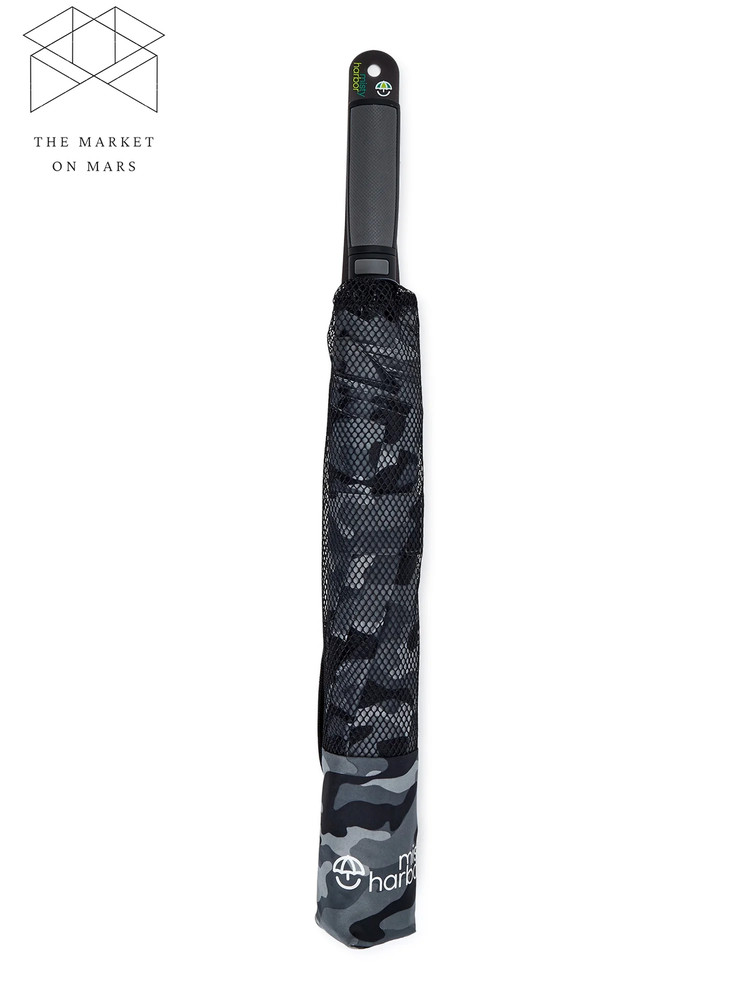 Automatic Open Two Person Rain Umbrella Black Camo