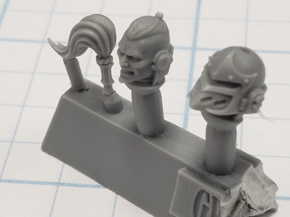 30k White Scars Bits Forge World Mark VI Bare & Corvus Centurion Head Set W6A