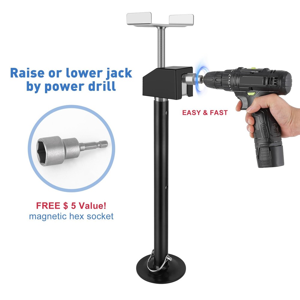 4 PACK RV Slide Out Camper Stabilizer Jacks Support 5000lbs Adjustable 21" - 34"