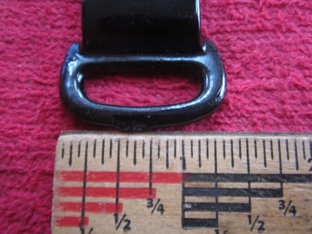 3 VINTAGE HORSE HAMES HARNESS STRAP LOOP HARDWARE TACK UNKNOWN PART, NOS