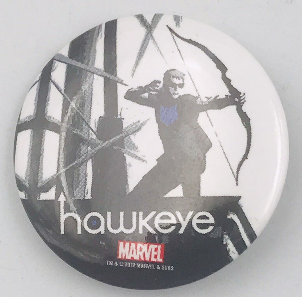 2012 Marvel Hawkeye Round Pin Button 1.5" Diameter -