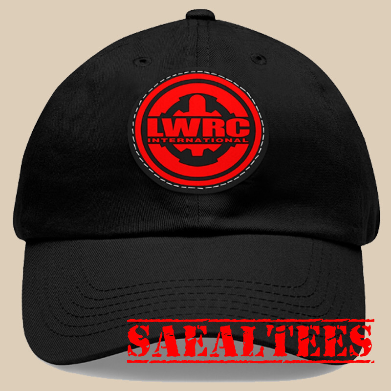 LWRC International Black Dad Hat with Leather Patch - Adjustable Size