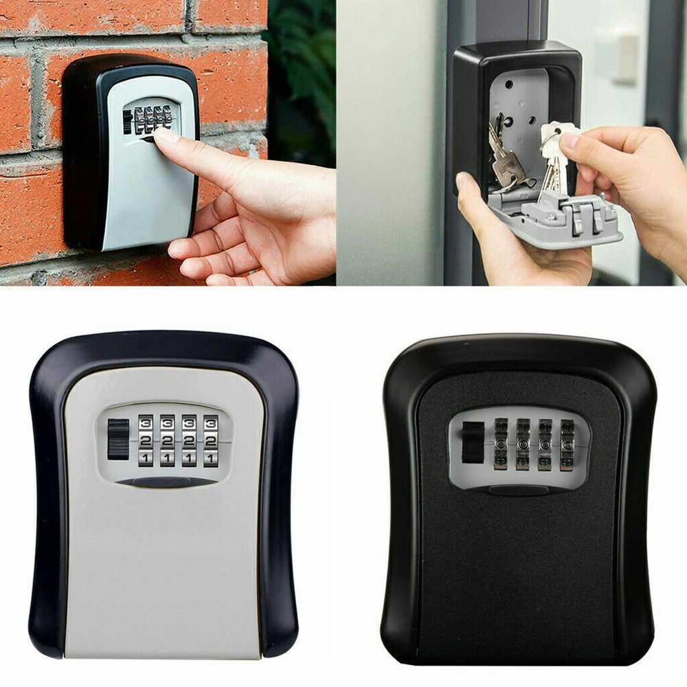 2 Pack 4-Digit Combination Lock Key Box Safe Storage Box Padlock Security New