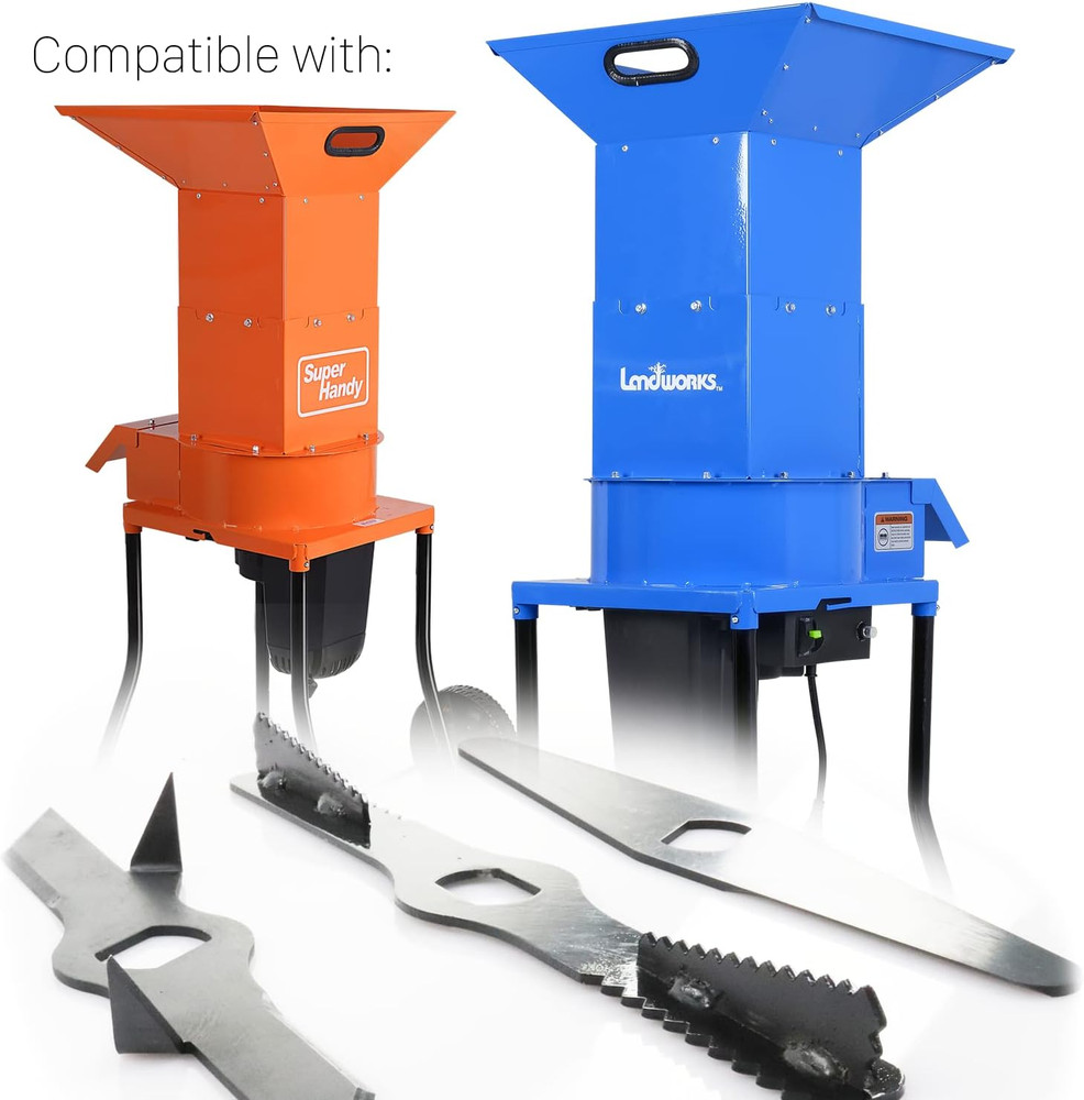 Wood Chipper Mulcher Leaf Shredder Replacement Blade Set (3Pcs) (Also Compatible