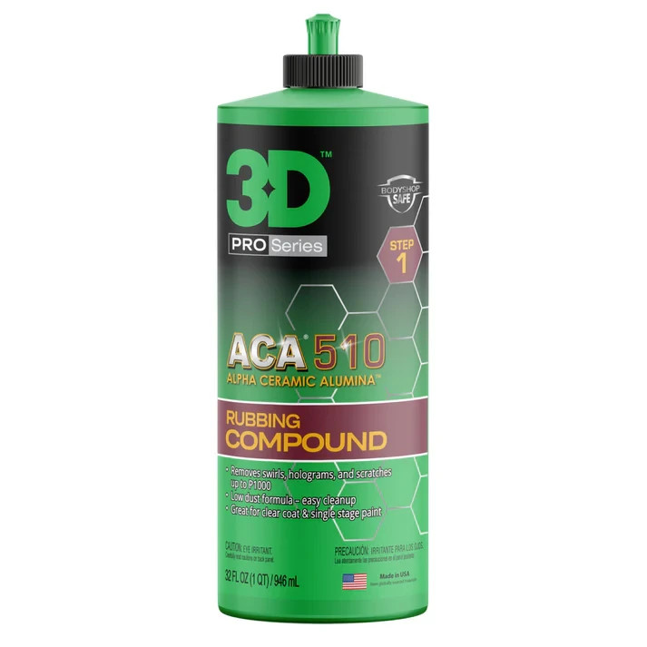 3D ACA 510 32oz Pro Grade Rubbing Compound Ships Today