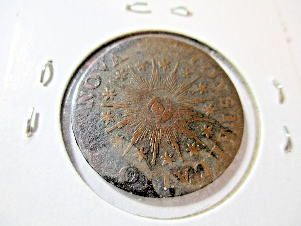 1785 US COLONIAL "NOVA CONSTELLATIO' POINTED RAYS TW