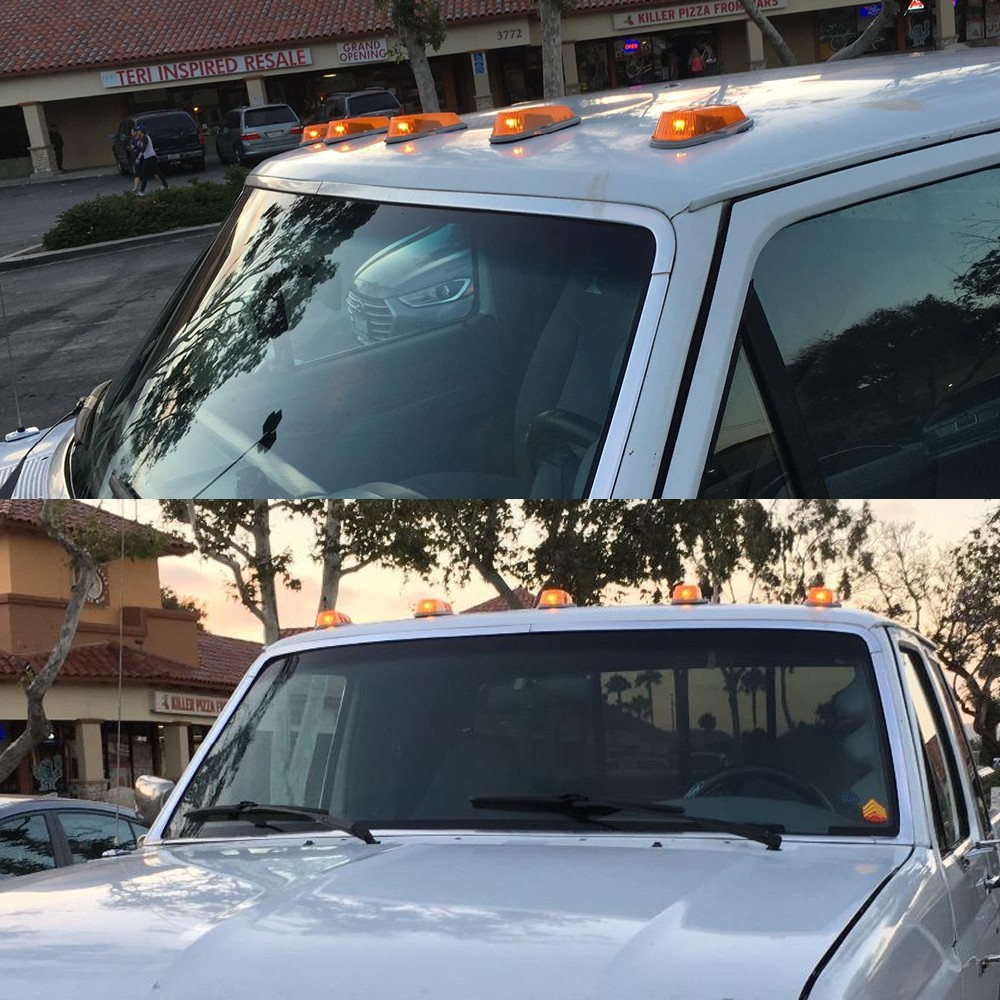 5Pcs For FORD F150 F350 Roof F250 1973-1997 Top Cab Lights Amber Marker Lights K