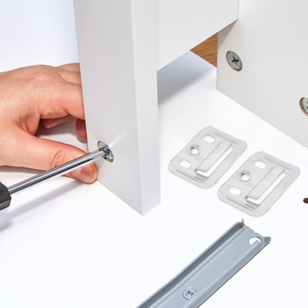 100 Pcs Wall Buckle Interlocking Hanging Bracket Couch Clips Wall Panel Fixings