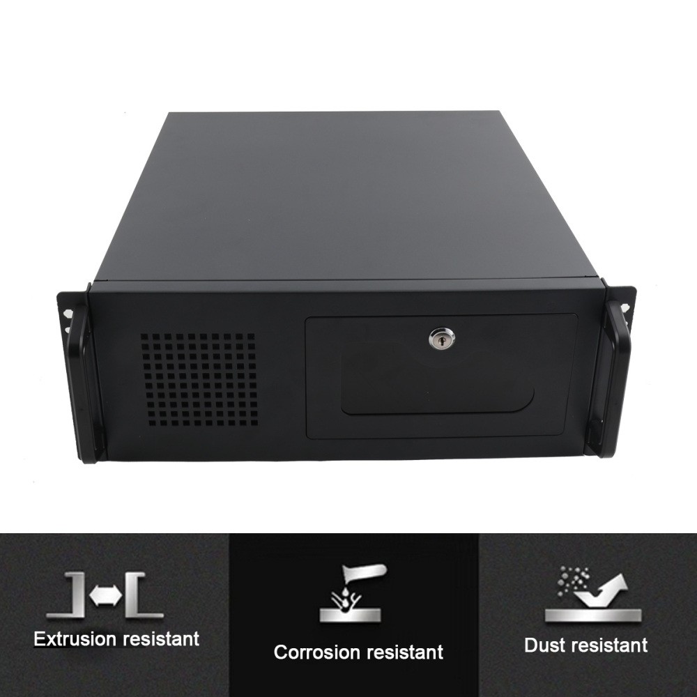 4U Server Case Rack Mount 4U Server Chassis Lockable Computer Cases for Home Lab