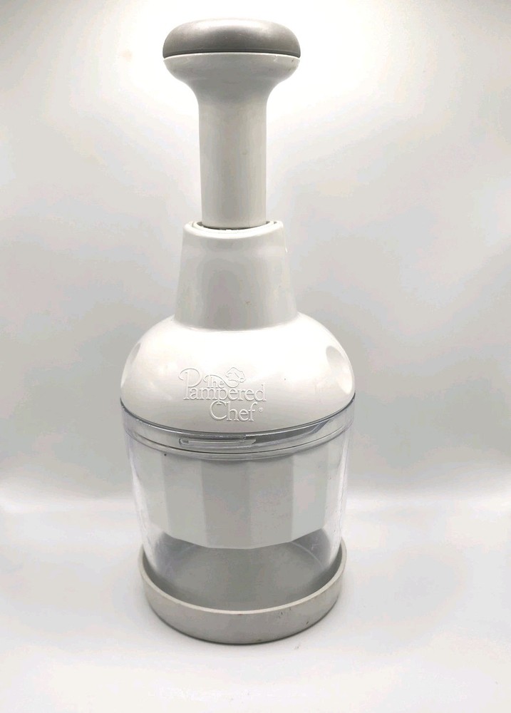 Pampered Chef Push Function Food Chopper - White