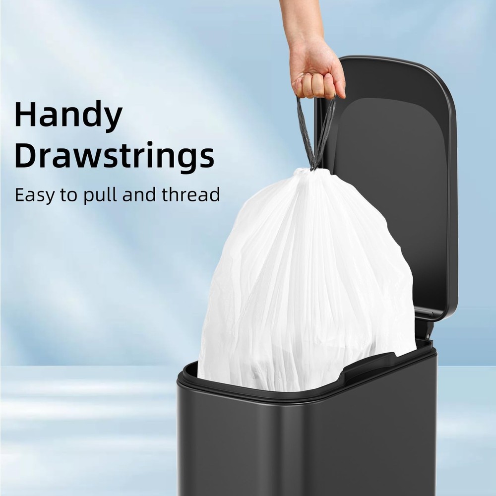 120 Counts 1.6 Gallon Mini Drawstring Trash Bags, Small Garbage Bags by , Cod...