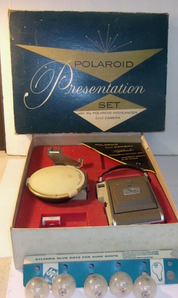 Vintage POLAROID Land Camera Highlander PRESENTATION SET Model 80A