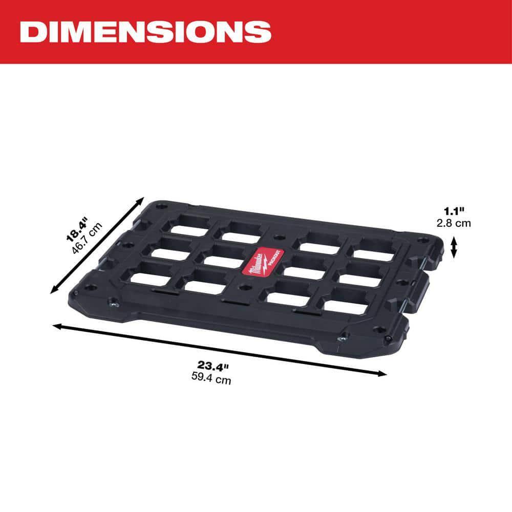 Durable Milwaukee PACKOUT Wall and Floor Mounting Plate Storage System