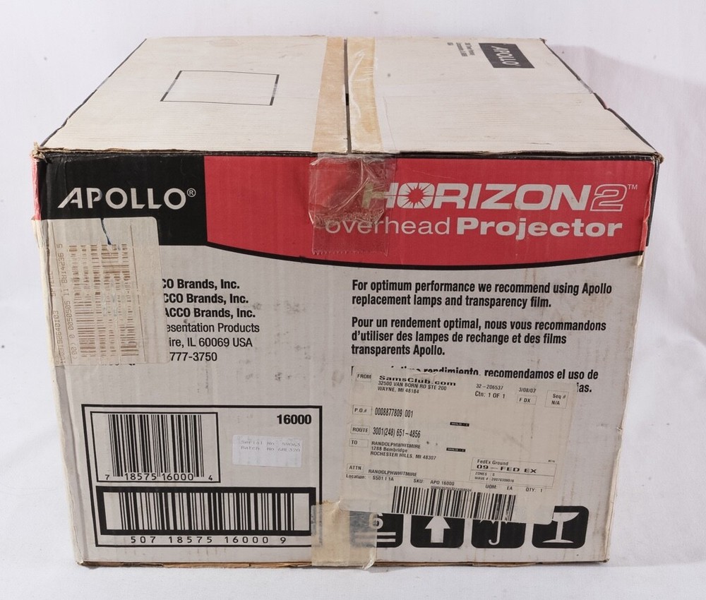 NEW Horizon 2 Overhead Projector, Apollo, #16000