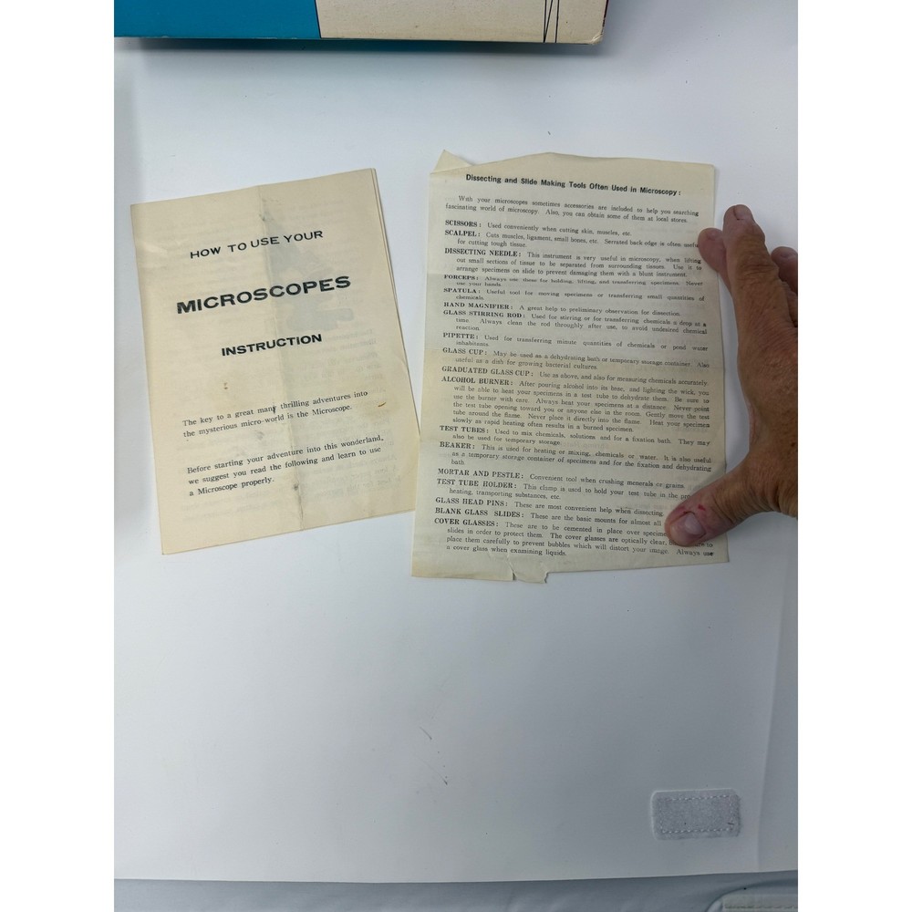 Vintage Junior Microscope Set Complete with Box and Accessories