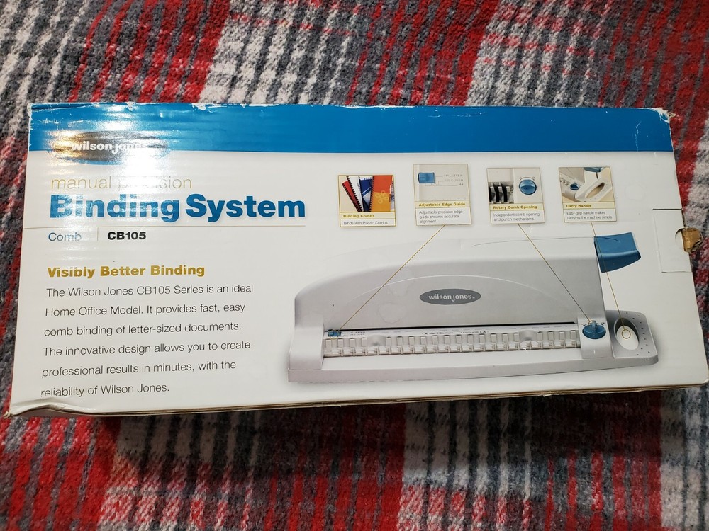 Wilson Jones Manual Precision Binding System CB105 New Open Box