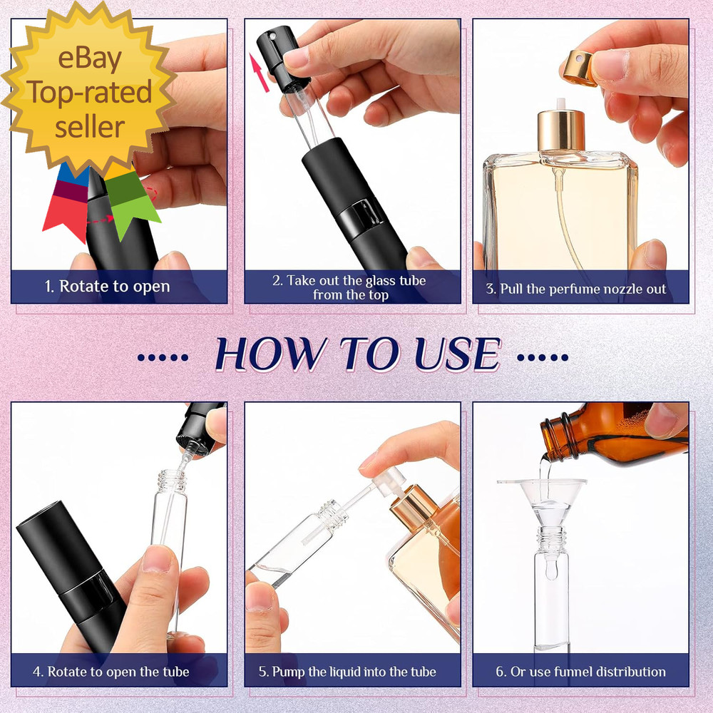 15 Pcs 8 Ml Perfume Atomizer Refillable Small Perfume Spray Bottle Empty