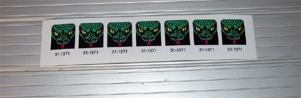 Williams GRAND LIZARD Pinball Machine Drop Target Decal Set