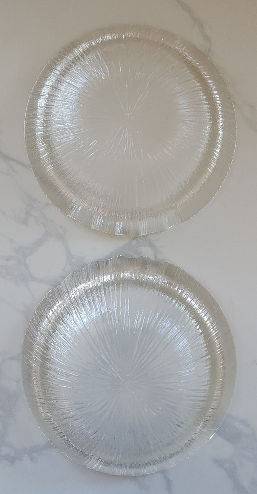 Vintage Starburst Pattern Heavy Glass Ashtray