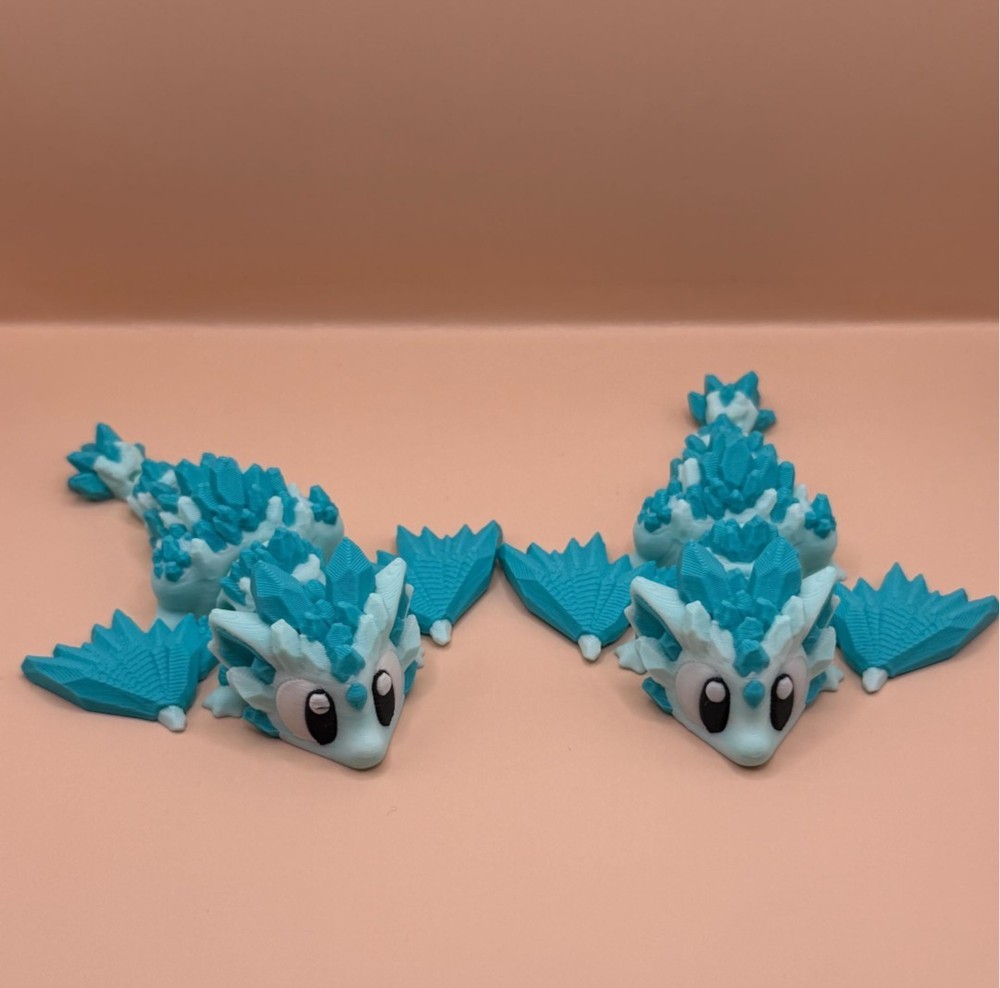 3D Printed Jiggle Pet Crystal Dragon