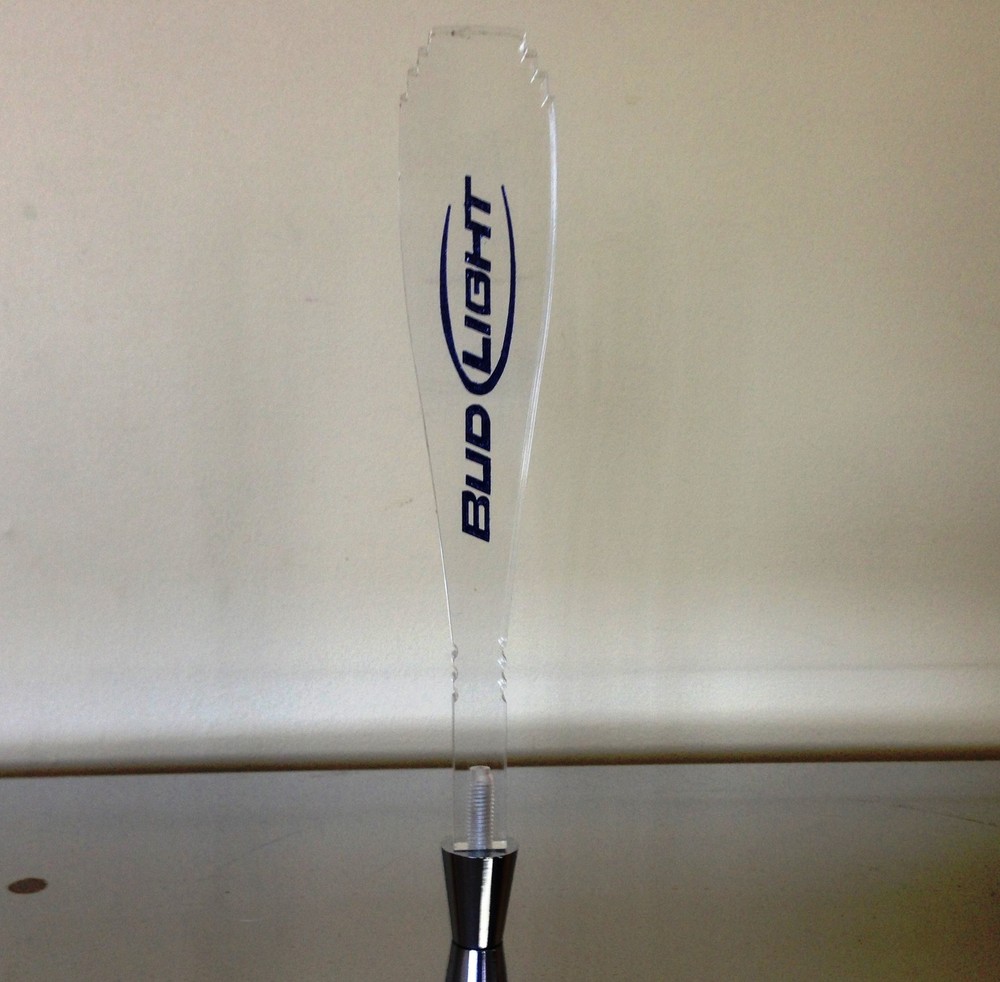 ® Clear Acrylic Beer Tap Handle Draft Pub Style Bud Lite 14101